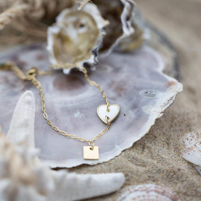 ZAG  Bijoux Goud armband met hart van schelp