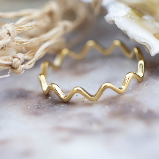 Charmins Ring go with the flow goud charmins