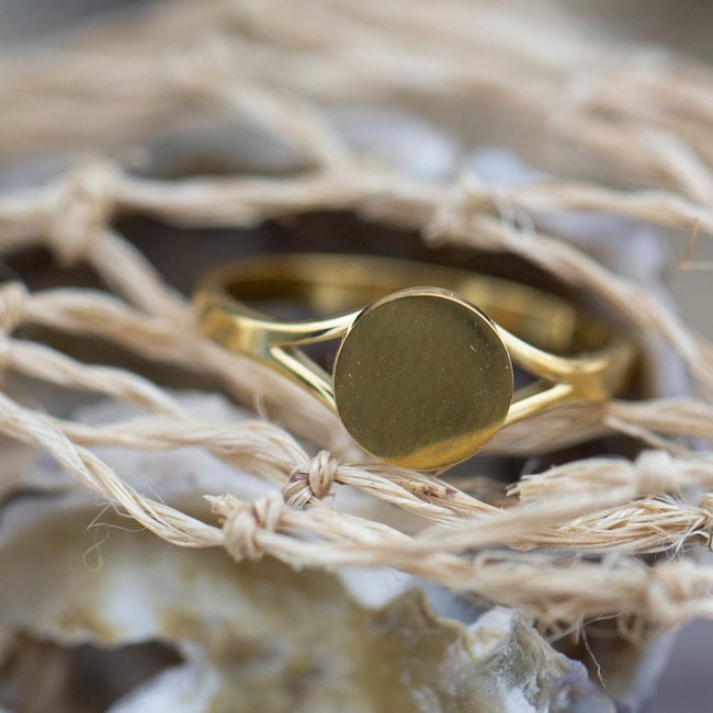 Charmins Stalen gouden ring musthave
