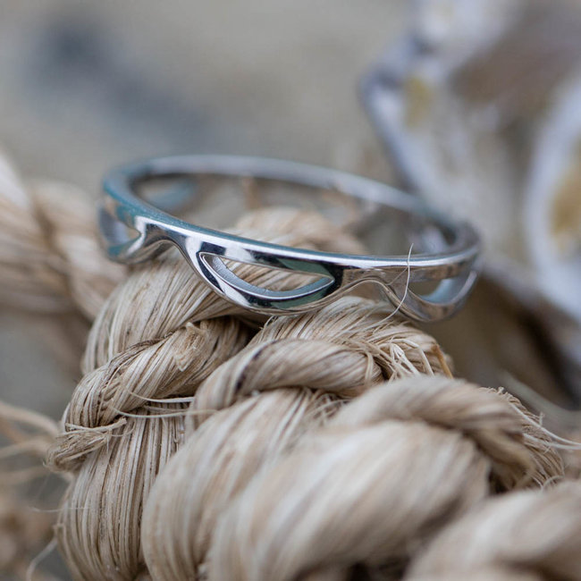 Ring zilver kroontje