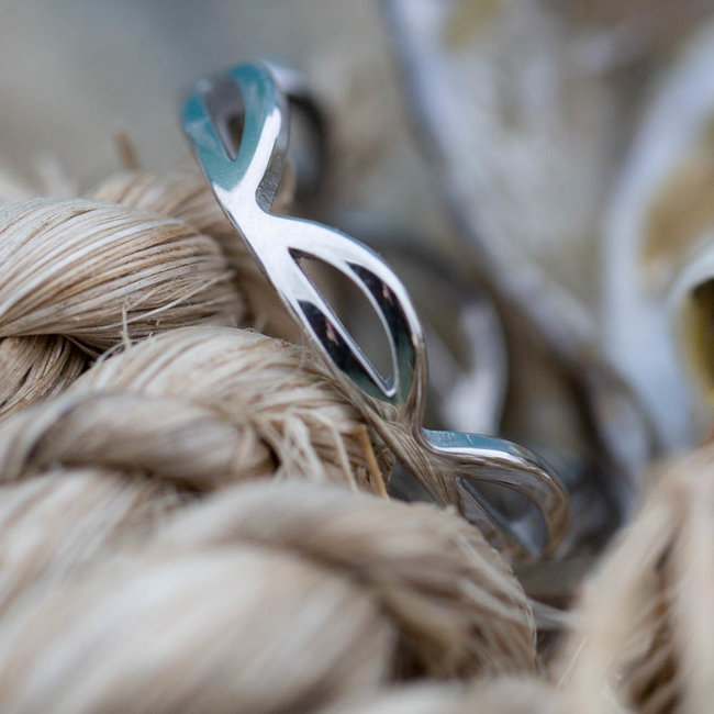 Ring zilver kroontje