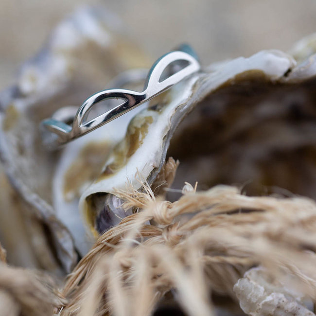 Ring zilver kroontje