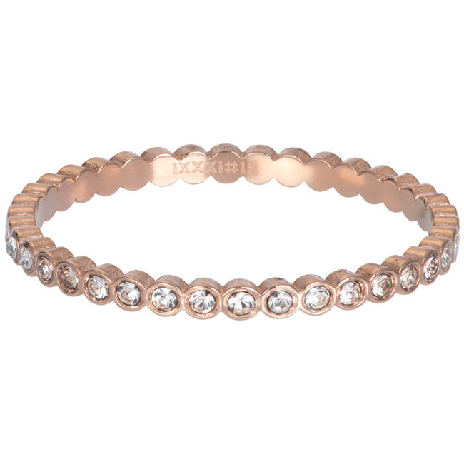 Small circle Stone ring rosegoud