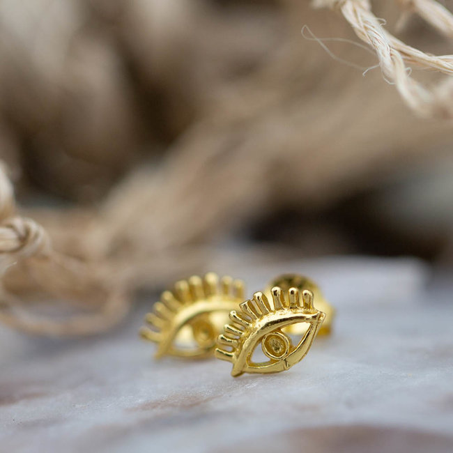 Symbols oorstekers gouden oogjes eye