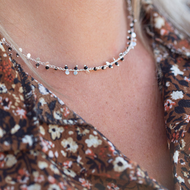 Zilver ketting met muntjes