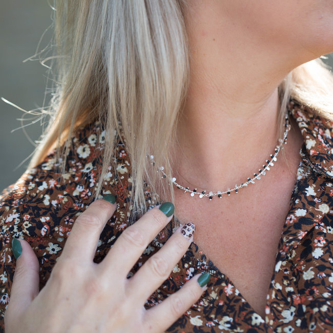 Zilver ketting met muntjes