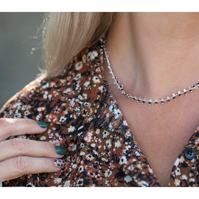 Zilver ketting met muntjes