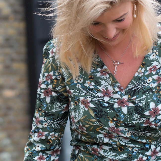 Beadle Zilver ketting met slang