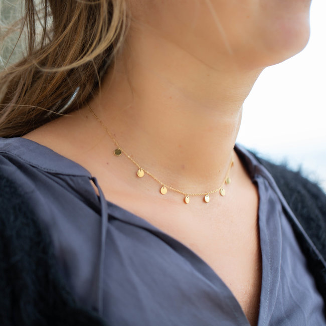 ZAG  Bijoux gouden ketting met muntjes