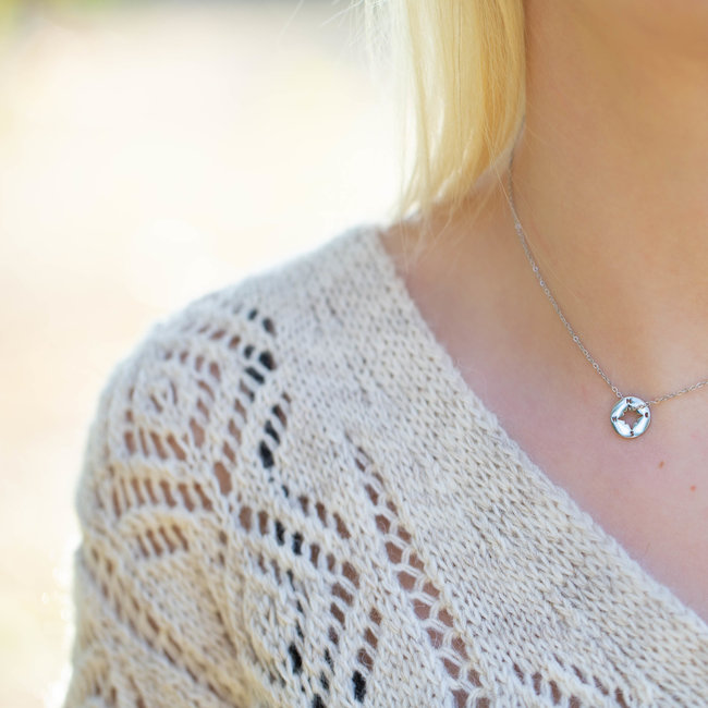 ZAG  Bijoux ketting zilver met kompas