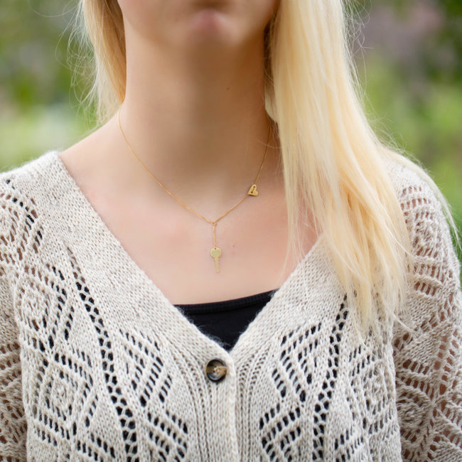 ZAG  Bijoux gouden ketting key to my heart