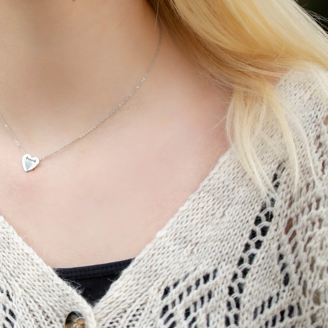 zilveren ketting met hartje