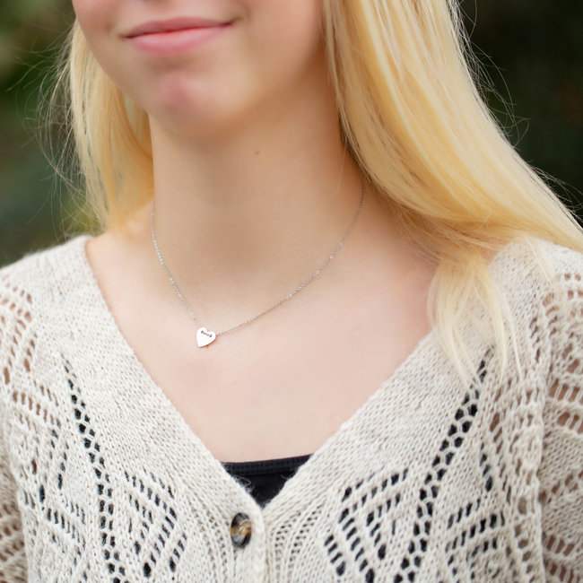 zilveren ketting met hartje