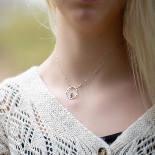 ZAG  Bijoux  ketting zilver/turquoise