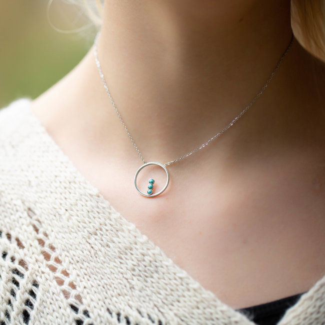 ZAG  Bijoux  ketting zilver/turquoise