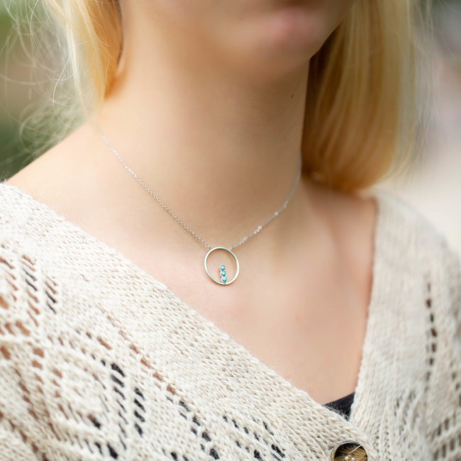 ZAG  Bijoux  ketting zilver/turquoise