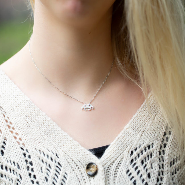 ZAG  Bijoux ketting zilver met pacman