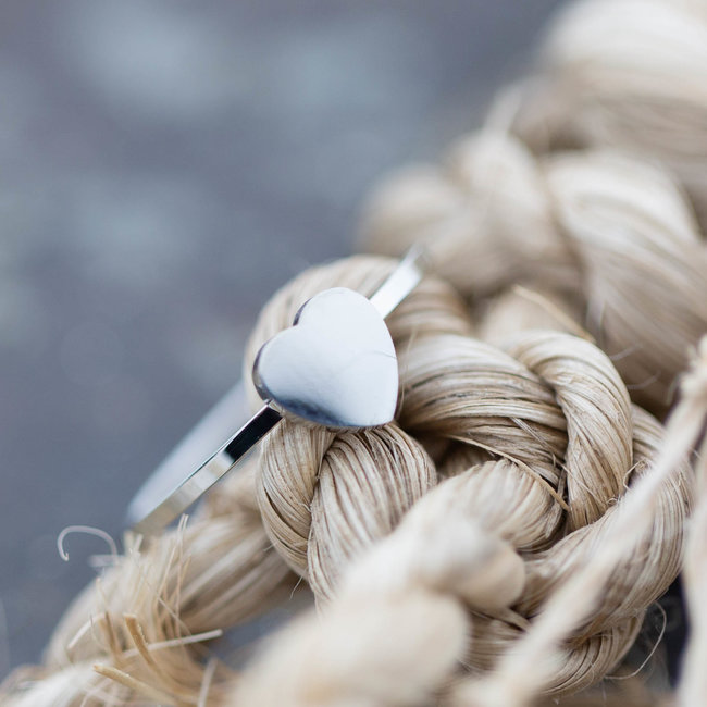 Charmins Ring hart zilver