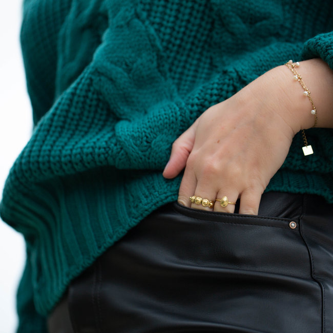 Biba Ringen goud bol en druppel