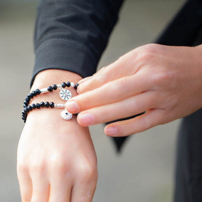 Biba Zwarte armbandenset met bedels