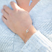 Day & Eve  Zilver armband  twee verbonden ringen