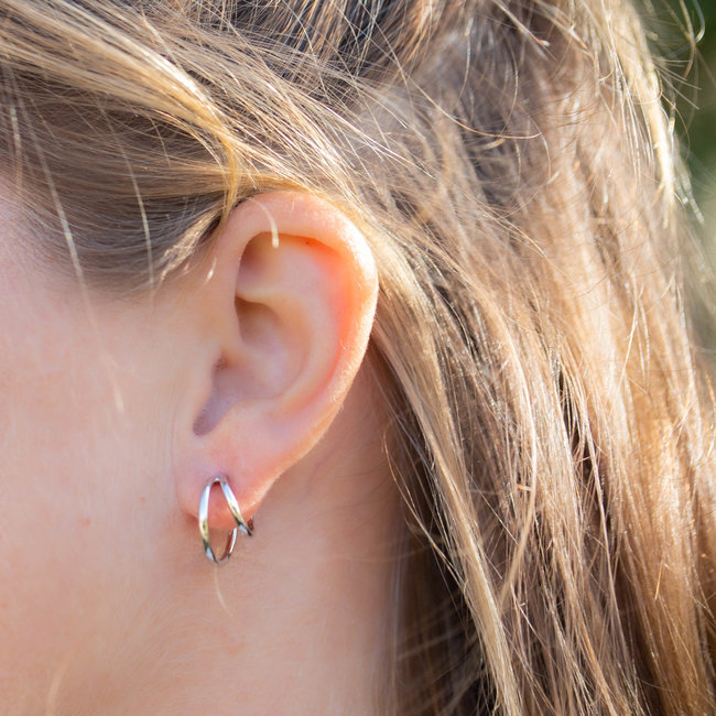 KARMA Symbols XL Half Hoop Silver Karma