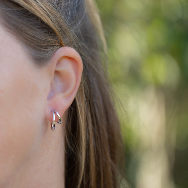 KARMA Symbols XL Half Hoop Silver Karma