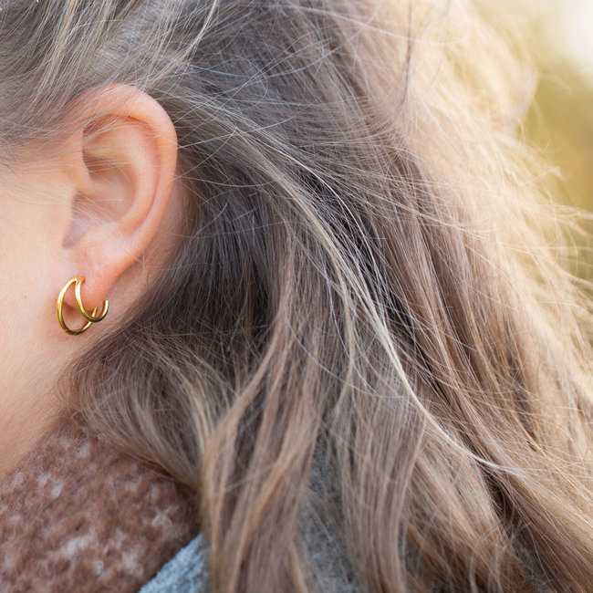 KARMA Symbols XL Half Hoop Silver Karma goud