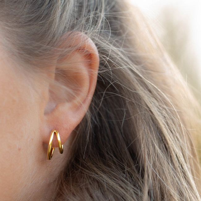 KARMA Symbols XL Half Hoop Silver Karma goud