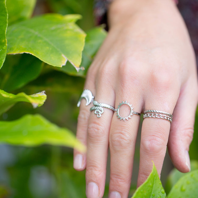 Beadle Zilverkleurige ringen