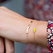 ZAG  Bijoux armband goud met blokjes
