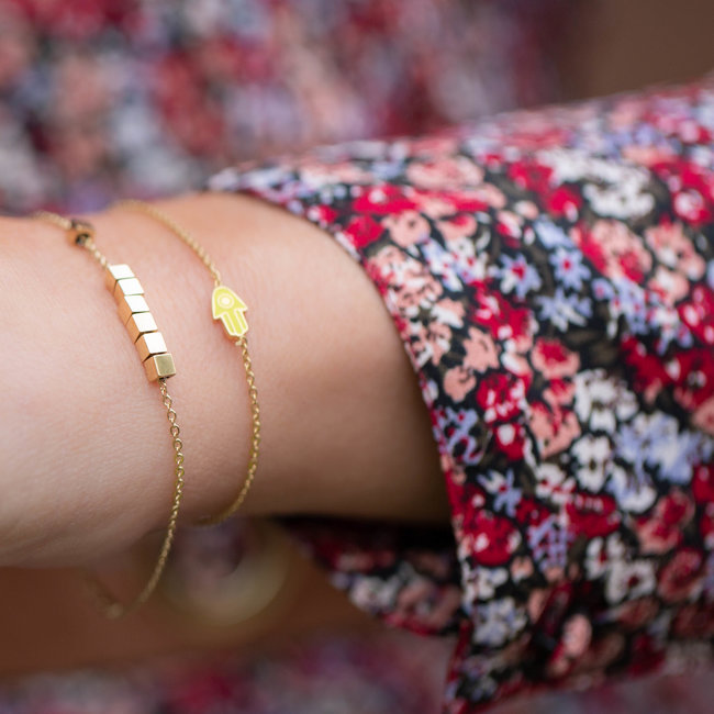 ZAG  Bijoux ZAG Bijoux armband goud met blokjes
