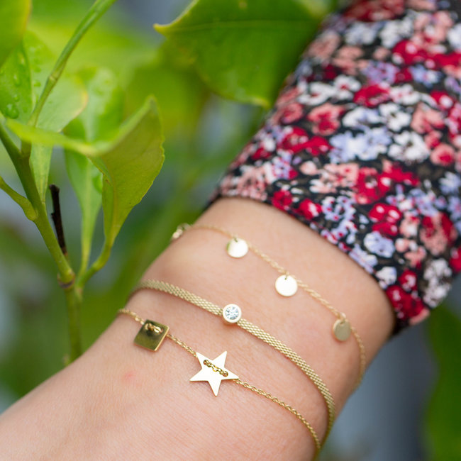 armband goud met ster