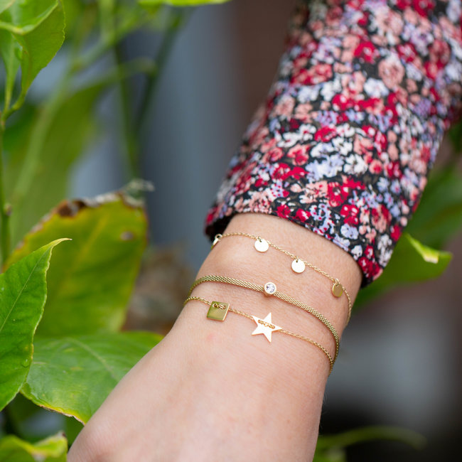 armband goud met ster