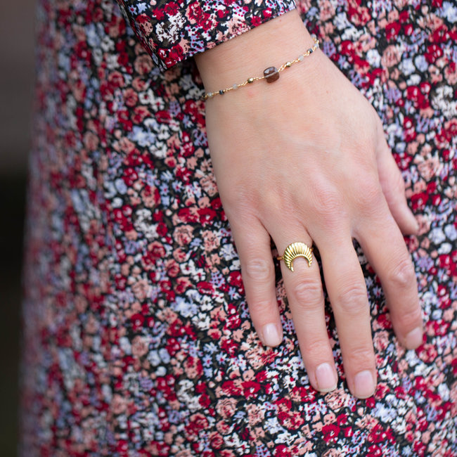 Goud maan ring