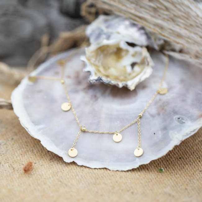 ZAG  Bijoux Goud ketting hangende muntjes