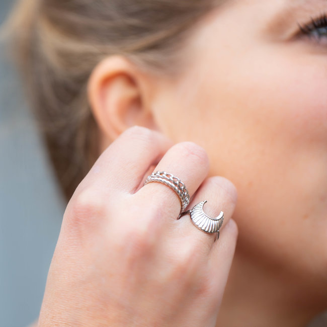 Beadle Zilverkleurige ringen