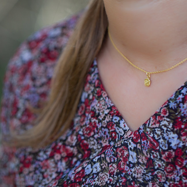 KARMA Goud ketting roos