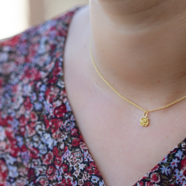 KARMA Goud ketting roos