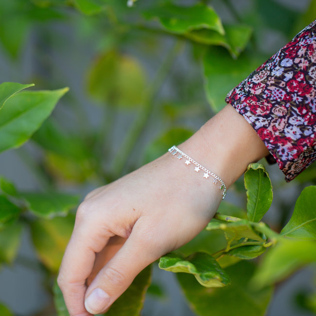 Biba armband sterretjes zilver