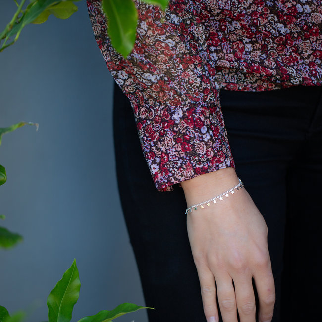 Biba armband sterretjes zilver