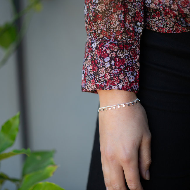 Biba armband sterretjes zilver