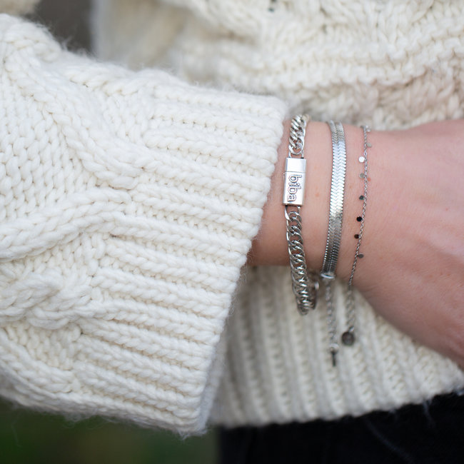 Biba metalen armband schakels en muntjes