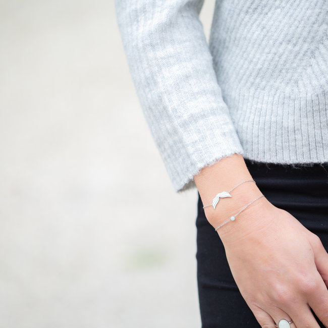 Zilver armband  vleugel