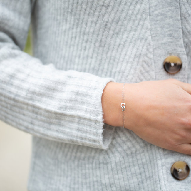 Day & Eve by Go Dutch Label Zilver armband twee cirkels