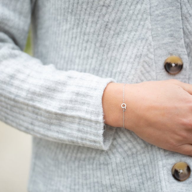 Zilver armband twee cirkels