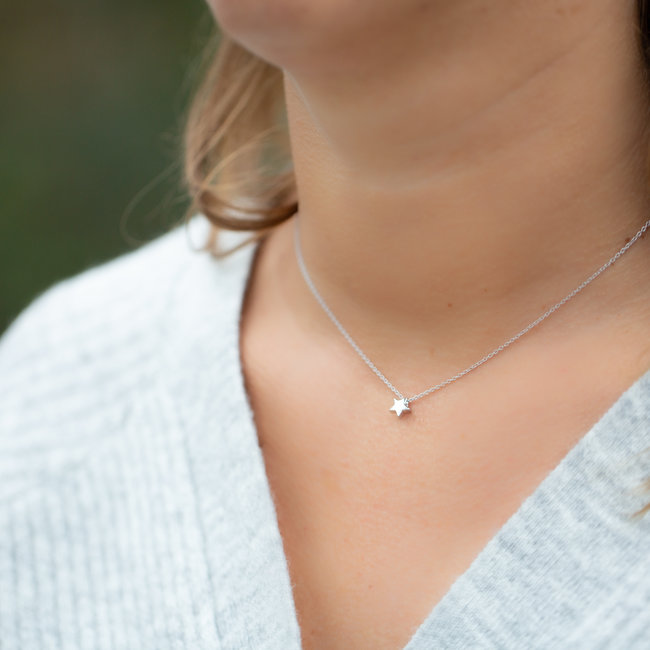 KARMA Echt zilver ketting ster