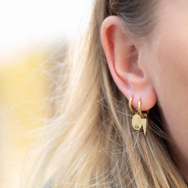 Day & Eve by Go Dutch Label Goud oorbellen met triangle of muntje