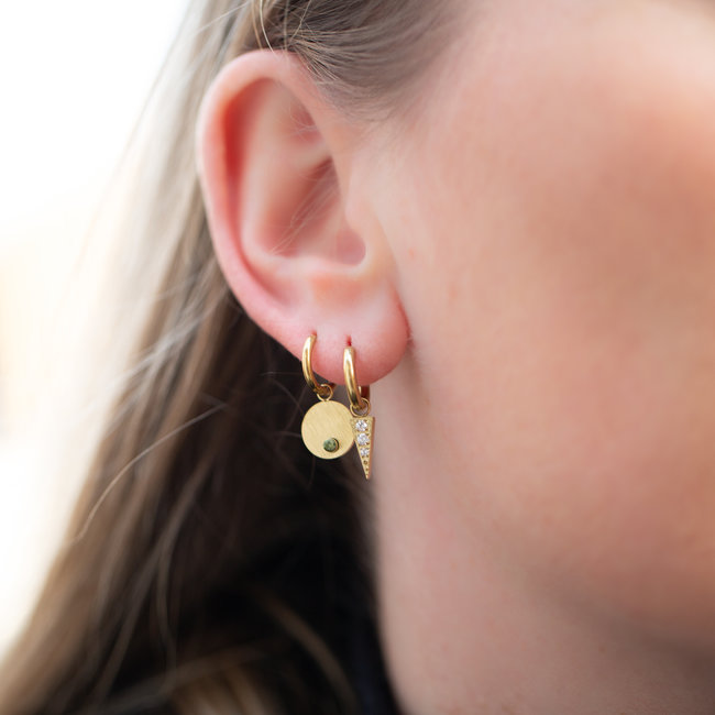 Day & Eve by Go Dutch Label Goud oorbellen met triangle of muntje