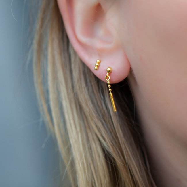 Hanging Symbols Dots Tube Goldplated